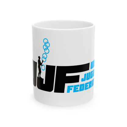 Juggling Federation Ceramic Mug — Juggler Logo Coffee Cup (11oz & 15oz)